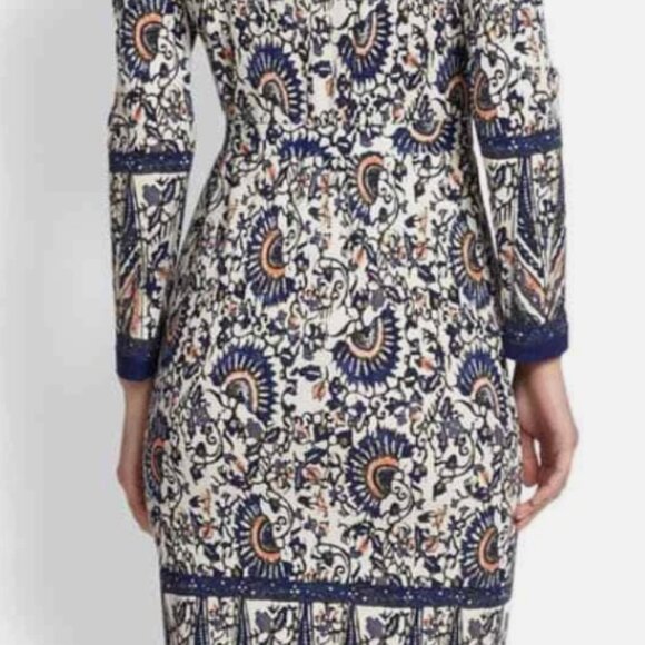 Tory Burch Chrissy Dress, Madura Knit B Ocean Mist, SZ XL, NWT - Picture 4 of 11